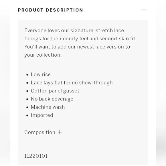 VS The Lacie Thong Panties Black Tiny Hearts NWT - Picture 2 of 3